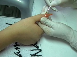 arany színes zselé felvitele